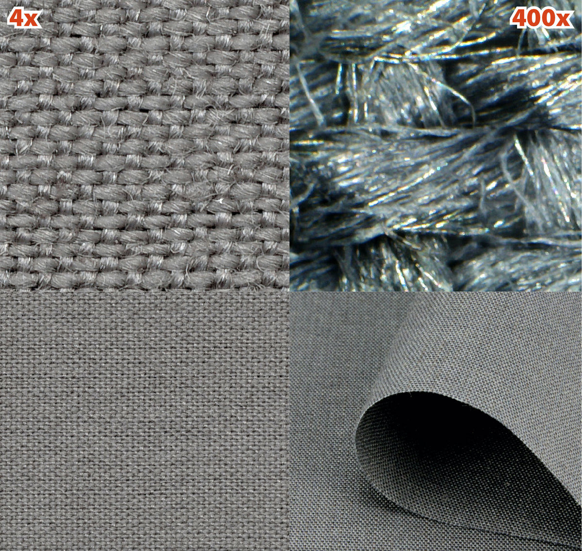STEEL-GRAY Shielding Fabric for High Frequency EMF (per metre)