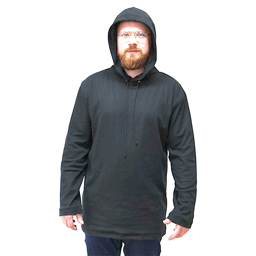 BLACK-JERSEY Shielding Hoodie for High Frequency EMF (1 piece)