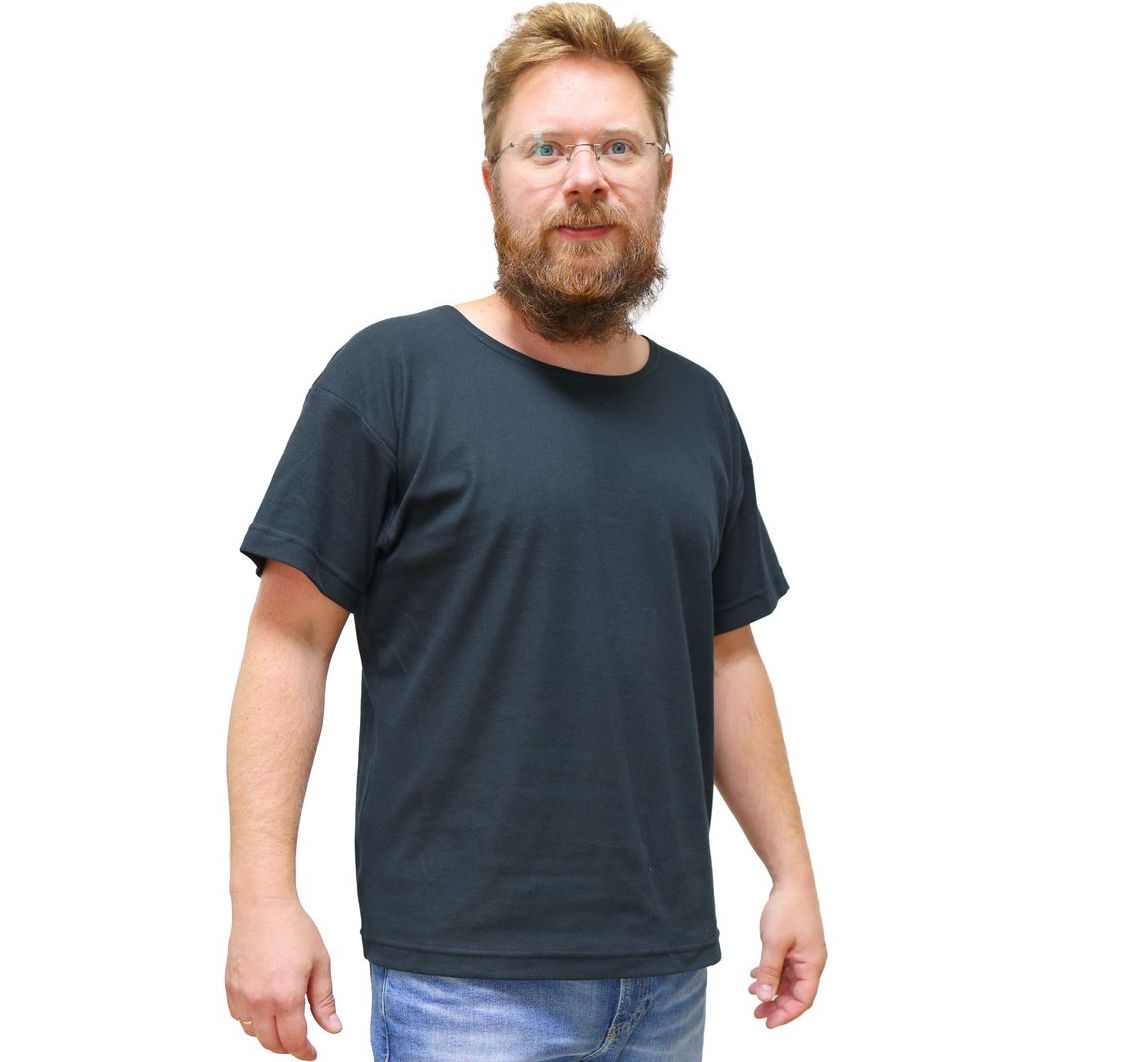 BLACK-JERSEY Shielding T-Shirt for High Frequency EMF (1 piece)