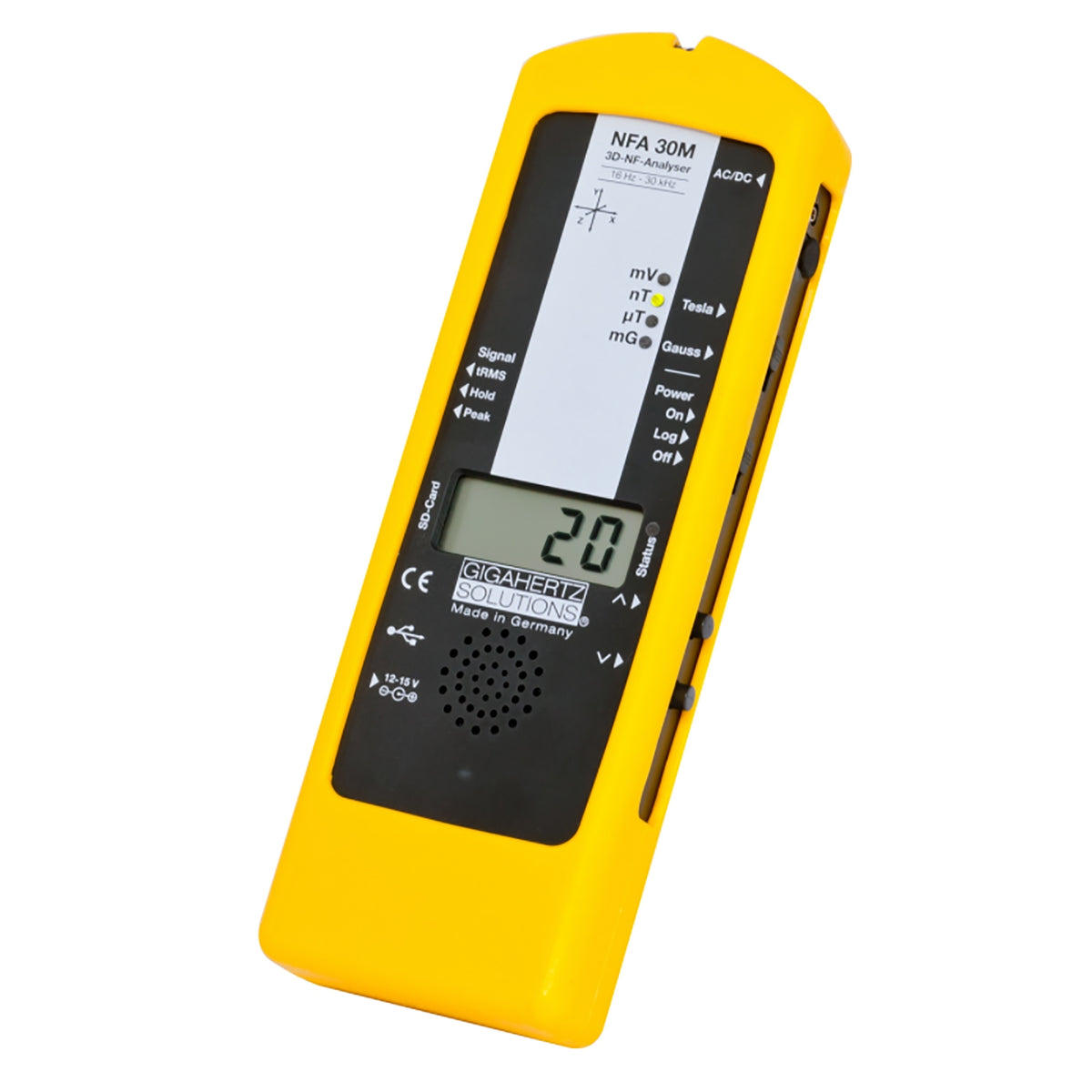 Low Frequency EMF ANALYSER with 3 Dimensional magnetic sensor and data logger: NFA30M